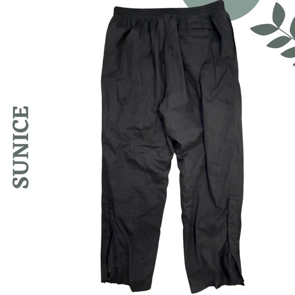 Men’s Sunice XL Black Outdoor Rain Pants with Zippers Waterproof Black - Picture 2 of 8